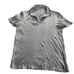 Armani Exchange Men’s Polo Shirt Cotton Elastane Short Sleeve Gray Sz M